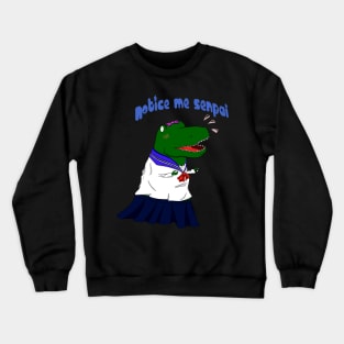 dino schoolgirl Crewneck Sweatshirt